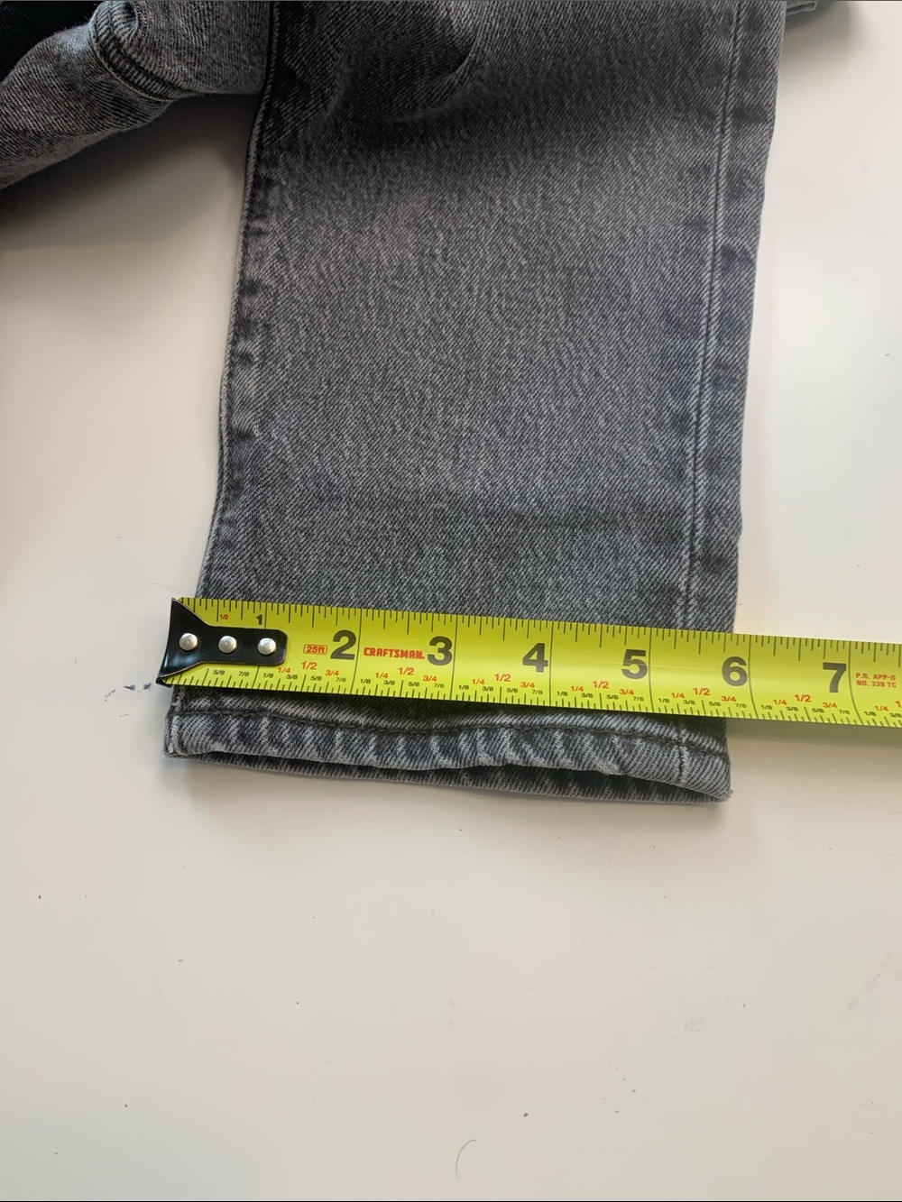 Levi's Premium Denim Washed Gray Slim Straight Jeans, Button Fly - Picture 12 of 15
